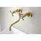 Kingston Brass KS116PB Essex Two Handle Wall Mount Bathroom Faucet, Polished Brass KS116PB - alternate 2